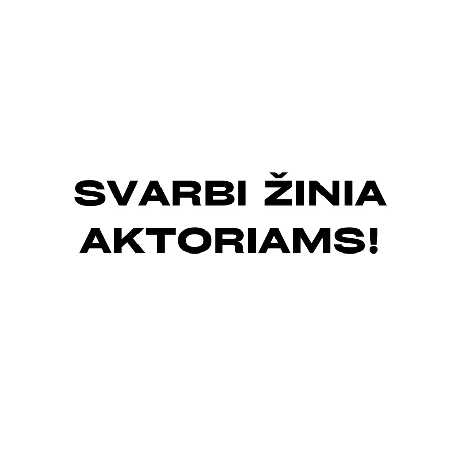 AGATA ieško aktorių Kompensaciniam atlyginimui išmokėti